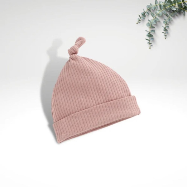 Dusty Pink Knotted Hat by BabyBells